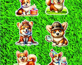 Corgi dog yard card signs for parties, wall décor, balloon arches, yard signs and more