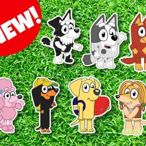 Animated Blue Heeler Puppy Yard Card Set for Lawn Sign Rental Businesses and Event Planners