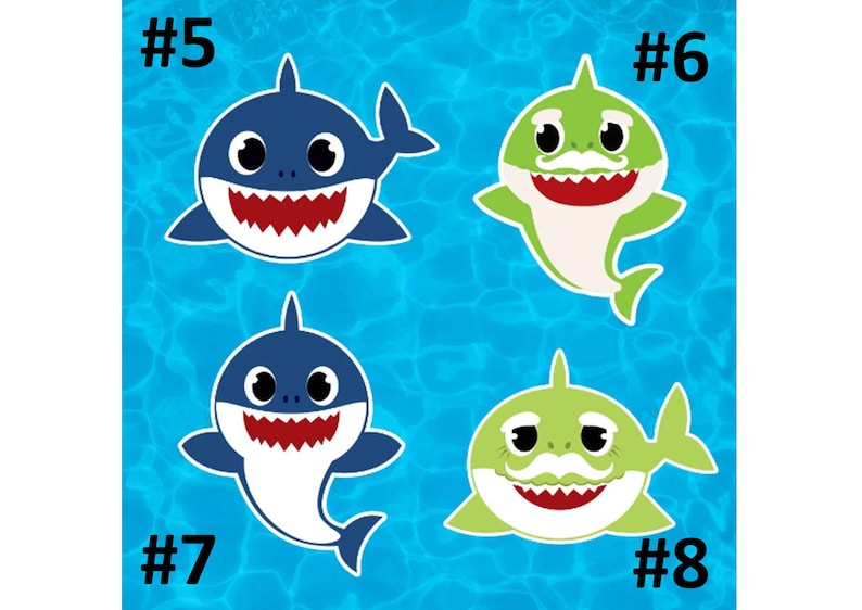 Family of Sharks Yard Cards Lawn Sign Set Wall Art Party | Etsy