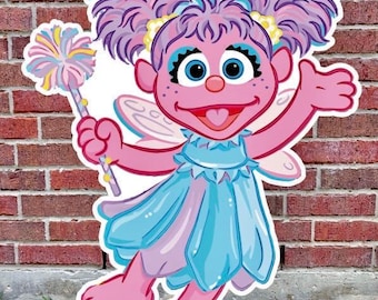 3ft Large Fairy Abby Character signs for parties, balloon arches, walls.  Indoor use. Street Cartoon for kids monster