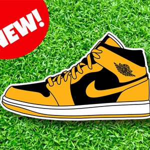 Yellow and Black Popular Sneaker yard sign, lawn art, wall hanging