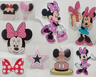 Variety of Girl Mouse yard  card signs, Outdoor Party Decorations