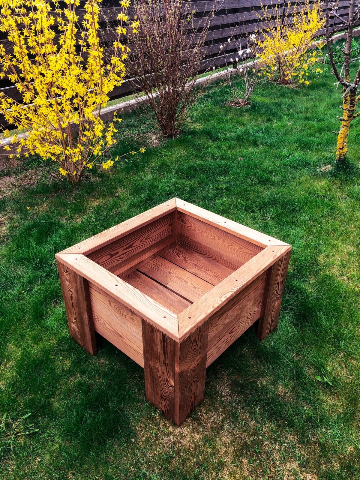 Caja de jardín. Planta vegana. Madera termoeléctrica. | Etsy