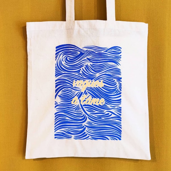 Tote Bag Bio TOTEEM Arbre De Vie - Sérigraphie Artisanale - Beige Taille M