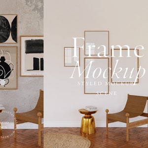 frame wall mockup, mixed frame mockup, prints mockup, print shop mockup, frames on wall mockup, printable poster, interior scene mockup