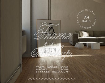 vintage frame mockup, mockup for posters, frame mockup, mockup for DIN A art, digital art mockup, realistic frame mockup, digital frame,