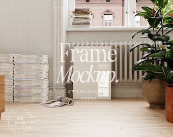 frame mock up, print mockup, poster mockup, DIN A poster mockup, photography mockup, frame mockup, interior mockup, boho frame mockup