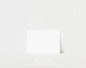 poster mockup DIN A ISO digital paper horizontal card print poster artwork mockup for paintings art Photoshop mock-up customizable shadow