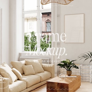 frame mock up, print mockup, poster mockup, DIN A poster mockup, photography mockup, frame mockup, interior mockup, boho frame mockup