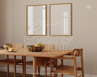 frame mockup duo, two DIN A mockup frame, wall art mockup, frame mockup for artwork, digital frame mockup for prints, poster shop mockup