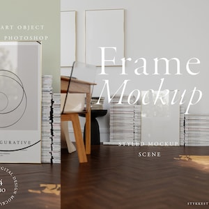frame mockup DIN A, authentic frame mockup, golden frame mockup, vertical frame mockup, mockup for printable poster, digital frame mockup