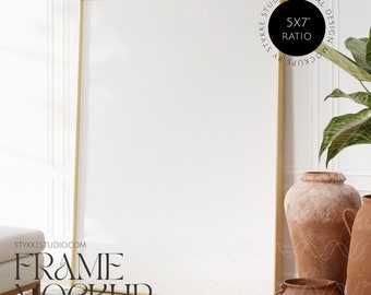 digital frame mockup, modern frame mockup, print frame mockup, minimalistic frame mockup, frame mockup in home interior, natural light