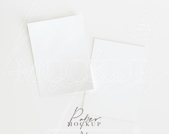 Papier Mockup Duo DIN A digitales Poster vertikal Karte Druck Poster Mockup für Gemälde Kunst Photoshop Kunst zwei Papier Mockup minimalistisch
