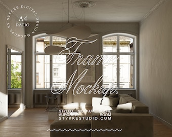 vintage frame mockup, mockup for posters, frame mockup, mockup for DIN A art, digital art mockup, realistic frame mockup, digital frame,