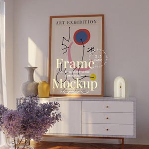 digitaler Bilderrahmen, authentisches Interior Mockup, Holzrahmen Mockup, Kunst Mockup, Poster Mockup, Wohnung Mockup Rahmen, Herbst Mockup