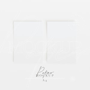 mockup met twee posters DIN A digitaal papier verticaal kaartafdruk poster artwork mockup voor schilderijen kunst Photoshop art duo kaartmodel minimalistisch