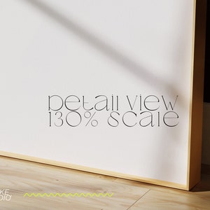 May include: A close-up of a white canvas with a wooden frame. The canvas has the text "detail view 130% scale" printed on it.
