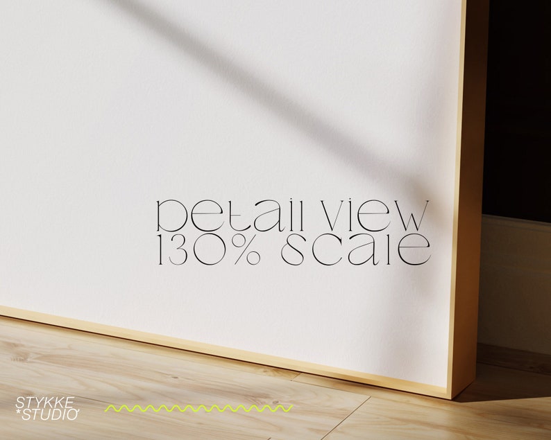 May include: A close-up of a white canvas with a wooden frame. The canvas has the text "detail view 130% scale" printed on it.