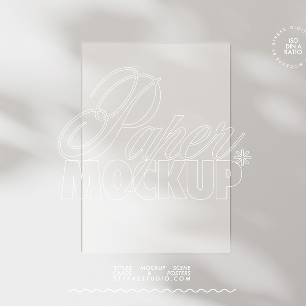 poster mockup DIN A ISO digital paper vertical card print poster artwork mockup for paintings art Photoshop mock-up customizable shadow