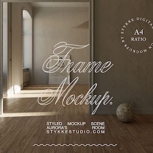 vintage frame mockup, mockup for posters, frame mockup, mockup for DIN A art, digital art mockup, realistic frame mockup, digital frame,