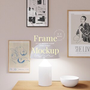 gallery frame mockup, tiny frame mockup, bundle printable poster mockup, frame mockup for small art, wall gallery three frame mockup