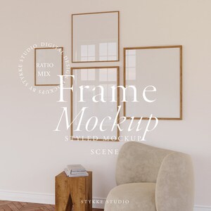 frame wall mockup, mixed frame mockup, prints mockup, print shop mockup, frames on wall mockup, printable poster, interior scene mockup