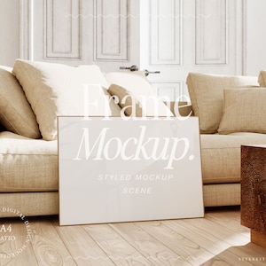 Rahmen MockUp, Print Mockup, Poster Mockup, DIN A Poster Mockup, Fotografie Mockup, Rahmen Mockup, Interior Mockup, Boho Rahmen Mockup