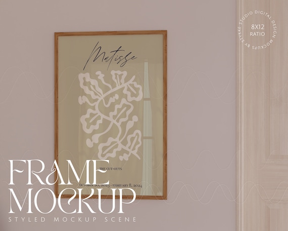 digital frame mockup, minimalistic interior mockup, print frame mockup, skandinavian interior mockup, glass reflection frame mockup, shadow