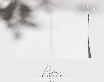May include: A mockup of two white sheets of A4 paper with a shadow of a plant on the left sheet. The text "Paper Mockup A4" is at the bottom of the image.