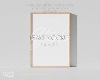 5x7 ratio frame mockup, easy to use frame mockup, frame mockup for prints, minimalistic frame mockup, modern mockup, standing frame mockup