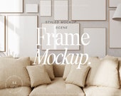 frame mockup DIN A, gallery wall frame mockup, gallery frame mockup, mockup for printable poster, digital frame mockup, wall color mockup
