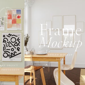frame mockup DIN A, gallery wall frame mockup, gallery frame mockup, frame mockup, mockup for printable poster, digital frame mockup