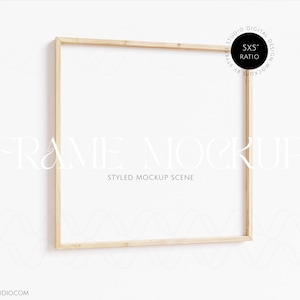 square frame mockup, modern wood mockup, 10x10 frame mockup, wooden frame mockup, digital frame, digital frame mockup, side view frame