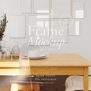 frame mockup DIN A, gallery wall frame mockup, gallery frame mockup, frame mockup, mockup for printable poster, digital frame mockup