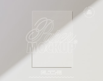 poster mockup DIN A ISO digital paper vertical card print poster artwork mockup for paintings art Photoshop mock-up customizable shadow