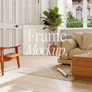 digital frame mockup, modern interior frame mockup, interior mockup, mockup DIN A art print, digital frame mockup, realistic frame mockup
