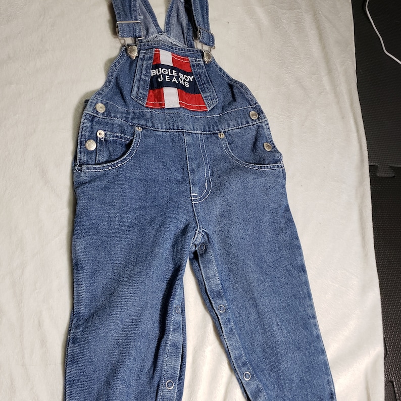 Vintage Bugle Boy Toddler Denim Overalls Etsy