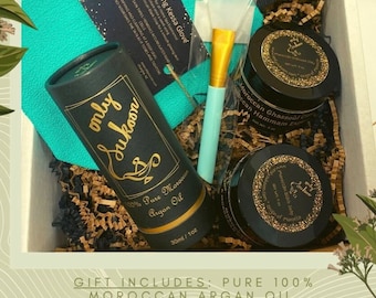 Moroccan Spa Gift Set| Moroccan Hammam Spa Set | Spa Self Care| Moroccan Gift Set