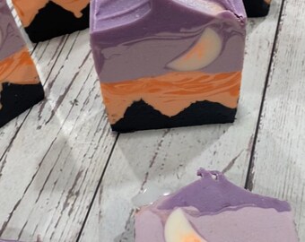 Night Sky Moon Soap | Moisturizing Vegan Bar, Natural Oils, Argan, Coconut Milk