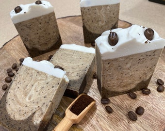 Exfoliërende koffiezeep| Zachte exfoliërende koffielattezeep| Mokka Latte Zeep| Beste cadeau-zeep