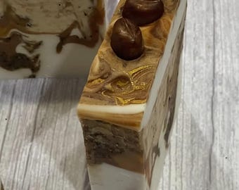 Whipped Coffee handmade soap | Gentle Exfoliating Coffee Latte Soap| Vegan Soap|