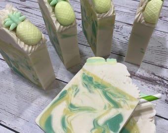Pina Colada Soap | Handmade Tropical Coconut Pineapple Bar