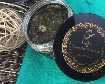 Eucalyptus Moroccan Black Beldi Soap – Natural Exfoliating Hammam Spa Treatment