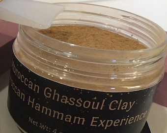 Moroccan Ghassoul Clay| Rhassoul Clay | Moroccan Red Clay| 100% Natural Face Cleanser