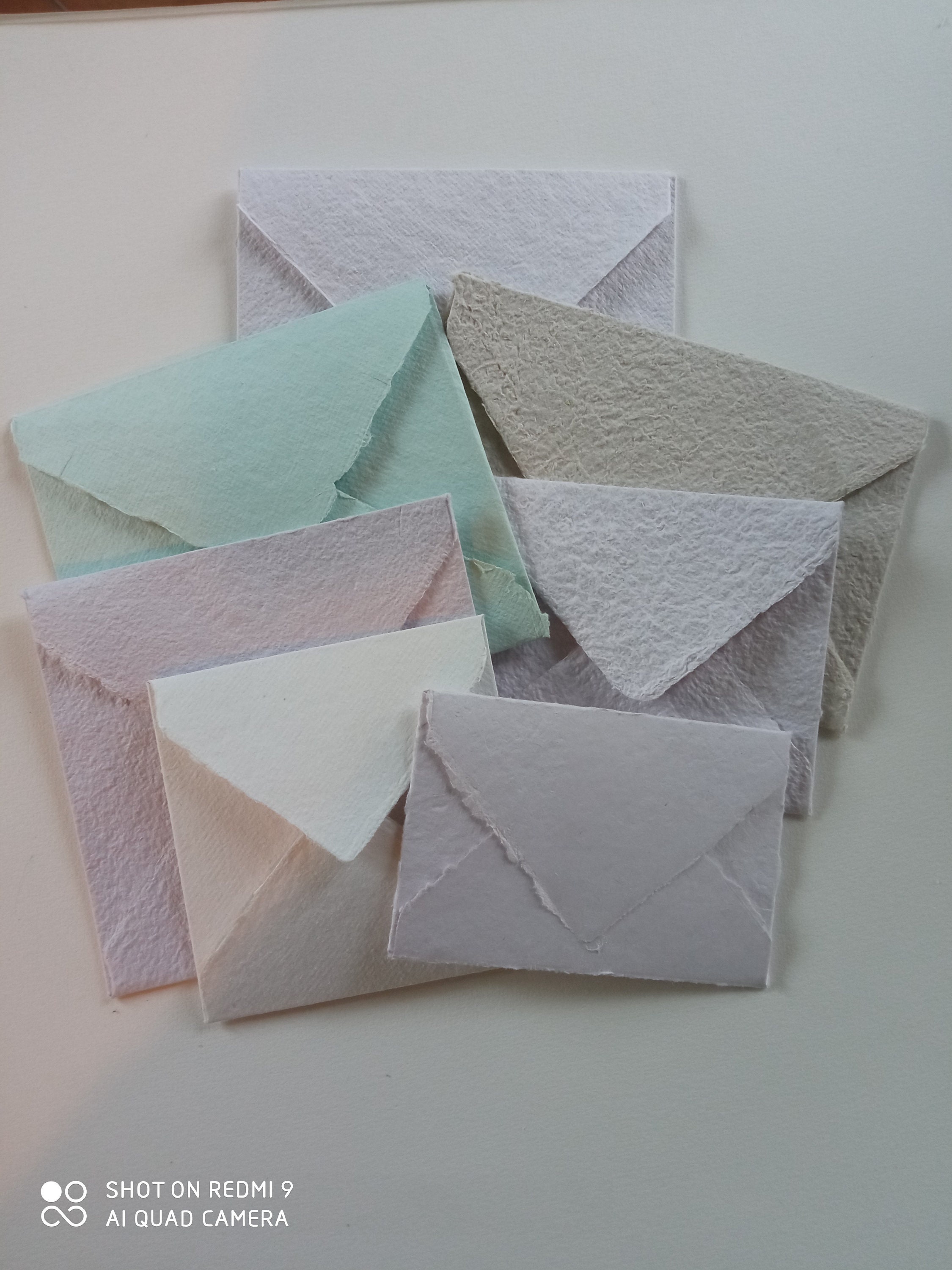 Handmade deckle edge paper envelopes and paper mixed sizes x Etsy