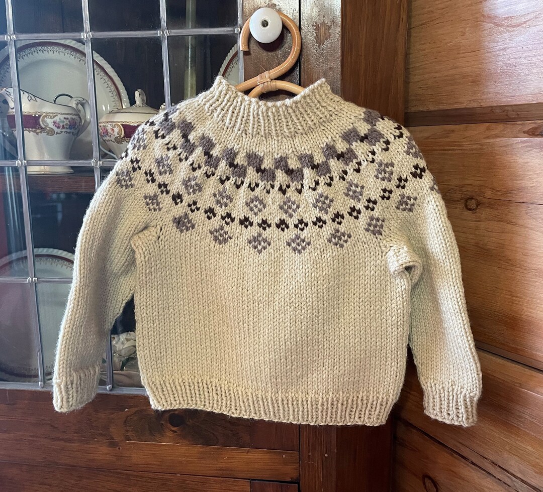 Hand Knit Children's Sweater Fair Isle Sweater New - Etsy Canada
