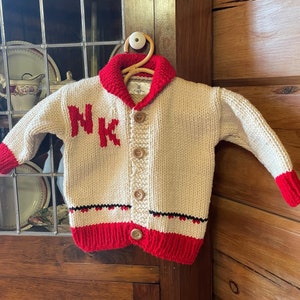 Hand Knit Children's Sweaters, hand knit bulky cardigan with optional matching hat, or personalization, train sweater pattern, image 6