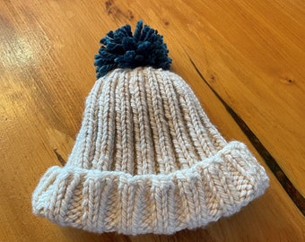 Matching Hat For Butterfuly Sweater, Toque Style, Rib knit, Bulky knit