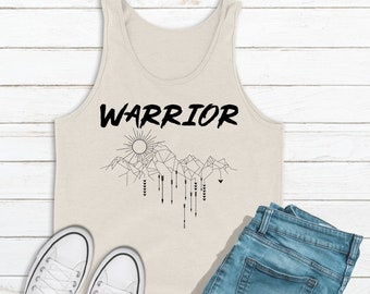 Warrior Women's Yoga Tank Top, Namaste Tank Top, Gift for Yogi, Yoga Lover Shirt, Inspirational Tee, Cute Yoga/Workout Tank