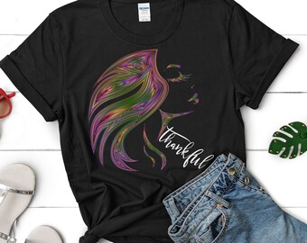 感謝のTシャツ、感謝のシャツ、インスピレーションのTシャツ、親切のシャツ、祝福のTシャツ、彼女へのポジティブな贈り物、スピリチュアルなシャツ